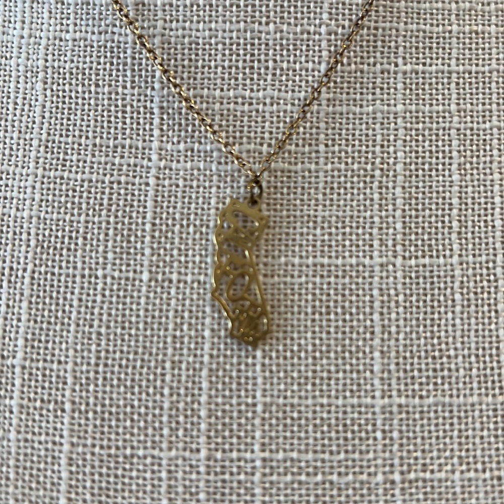 Gold California Charm Necklace - Picture 2 of 8